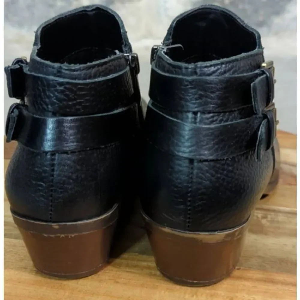 Sam‎ Edelman Petal Black Leather Bootie Size 6.5